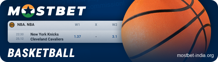Basketball matches for betting at Mostbet India