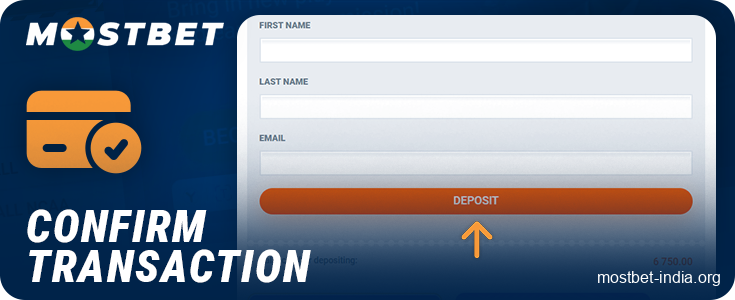 Confirm your deposit transaction at Mostbet bookmaker