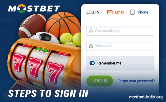 How to log in to your Mostbet India account